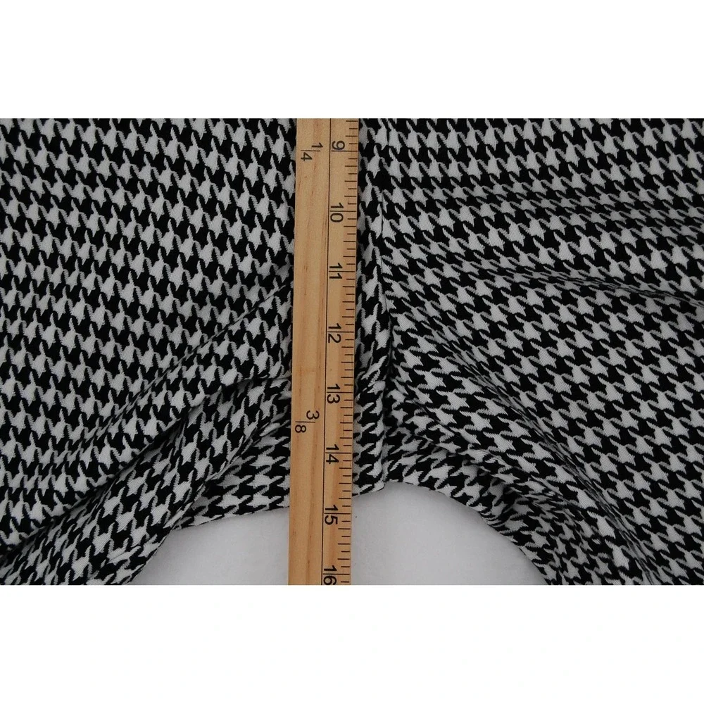 Who What Wear Pants Womens 14 Black White‎ Houndstooth Ankle Tapered Ponte